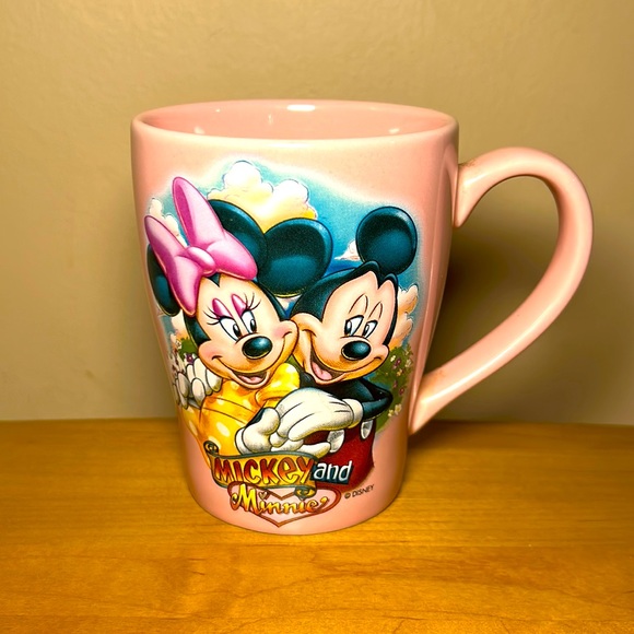 Disney Other - Mickey and Minnie Mug/ Pink